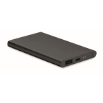 Batterie externe personnalisée de 4.000 mAh Powercard Alu Black couleur noir