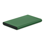 Batterie externe personnalisée de 4.000 mAh Powercard Alu Black couleur vert foncé