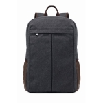 Sac à dos ordinateyr promotionnel de 15´´ en toile 450 g/m2 Sweden couleur noir deuxième vue