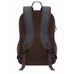 Sac à dos ordinateyr promotionnel de 15´´ en toile 450 g/m2 Sweden couleur noir troisième vue
