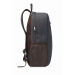 Sac à dos ordinateyr promotionnel de 15´´ en toile 450 g/m2 Sweden couleur noir quatrième vue