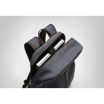 Sac à dos ordinateyr promotionnel de 15´´ en toile 450 g/m2 Sweden couleur noir cinquième vue photographique