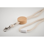 Tour de cou de 50 cm de long avec détails en bambou Cotton Hook couleur beige troisième vue photographique