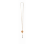 Tour de cou de 50 cm de long avec détails en bambou Cotton Hook couleur beige vue principale