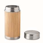 Pot de rangement en acier couvercle à visser en banbou Tarro Naturjar couleur bois deuxième vue