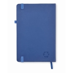 Carnet avec couverture et papier recyclés A5 pages lignées EcoRecycle couleur bleu sixième vue