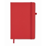 Carnet avec couverture et papier recyclés A5 pages lignées EcoRecycle couleur rouge deuxième vue