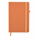 Carnet avec couverture et papier recyclés A5 pages lignées EcoRecycle couleur orange deuxième vue