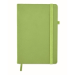 Carnet avec couverture et papier recyclés A5 pages lignées EcoRecycle couleur vert lime deuxième vue