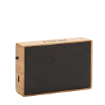 Enceinte sans fil en bambou 5.0 avec chargeur solaire Solar Bamboo vue avec zone d'impression