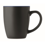 Mug en céramique noire avec intérieur brillant de 290 ml Duo Black couleur bleu roi deuxième vue