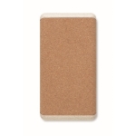 Batterie externe de 10.000 mAh avec boîtier en liège EcoDesign couleur beige sixième vue