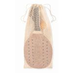 Kit de raquettes de plage avec balle en bois Set Tennis Plage Ball couleur bois troisième vue
