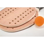 Kit de raquettes de plage avec balle en bois Set Tennis Plage Ball couleur bois quatrième vue photographique