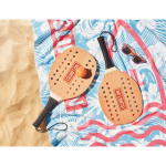 Kit de raquettes de plage avec balle en bois Set Tennis Plage Ball couleur bois vue d'ambiance principale