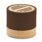 Enceinte en RPET et bambou, connexion 5.0 et mains libres Conscious couleur marron