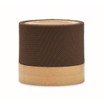 Enceinte en RPET et bambou, connexion 5.0 et mains libres Conscious couleur marron quatrième vue