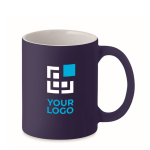 Tasse personnalisée pas chère de couleur mate de 300 ml classic Matt vue avec zone d'impression