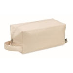 Trousse de toilette zippée en canevas bio 220 g/m² Canvas Takeit couleur beige
