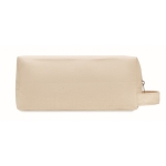 Trousse de toilette zippée en canevas bio 220 g/m² Canvas Takeit couleur beige troisième vue
