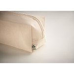Trousse de toilette zippée en canevas bio 220 g/m² Canvas Takeit couleur beige quatrième vue photographique