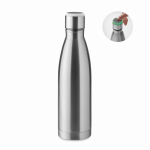 Bouteille en acier avec rappel d'hydratation 500 ml Inox Reminder couleur argenté mat