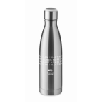Bouteille en acier avec rappel d'hydratation 500 ml Inox Reminder couleur argenté mat vue principale