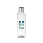 Bouteille en tritan avec rappel d'hydratation 500 ml Tritan Reminder couleur transparent vue avec zone d'impression