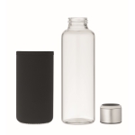 Gourde en verre avec rappel d'hydratation 500 ml Crystal Reminder couleur noir septième vue
