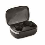 Écouteurs intra-auriculaire sans fil promotionnel avec étui Small couleur noir