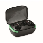 Écouteurs intra-auriculaire sans fil promotionnel avec étui Small couleur noir vue principale
