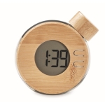 Horloge avec boîtier en bambou qui fonctionne sans pile Water Drop couleur gris transparent cinquième vue