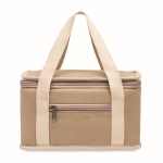 Sac isotherme en toile pour transporter 6 canettes 320 g/m2 Compact couleur beige troisième vue