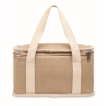 Sac isotherme en toile pour transporter 6 canettes 320 g/m2 Compact couleur beige quatrième vue