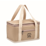 Sac isotherme en toile pour transporter 6 canettes 320 g/m2 Compact couleur beige vue principale