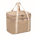 Sac isotherme en toile avec deux compartiments 320 g/m2 Canvas Duo couleur beige