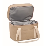 Sac isotherme en toile avec deux compartiments 320 g/m2 Canvas Duo couleur beige troisième vue