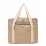 Sac isotherme en toile avec deux compartiments 320 g/m2 Canvas Duo couleur beige quatrième vue