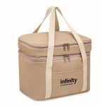 Sac isotherme en toile avec deux compartiments 320 g/m2 Canvas Duo couleur beige vue principale