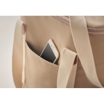 Grand sac isotherme en toile avec bandoulière 450 g/m2 Canvas Large couleur beige troisième vue photographique