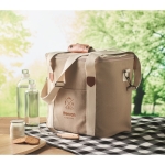 Grand sac isotherme en toile avec bandoulière 450 g/m2 Canvas Large couleur beige vue d'ambiance principale