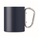 Tasse en acier double paroi avec anse mousqueton 300ml Metal Colors couleur bleu ultramarine cinquième vue