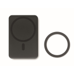 Chargeur sans fil personnalisé en bambou magnétique Power Magnet couleur noir troisième vue
