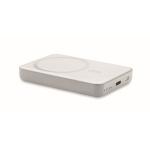 Chargeur sans fil personnalisé en bambou magnétique Power Magnet couleur blanc