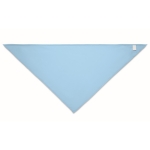 Bandana promotionnel en forme triangulaire d'une seule couleur Bandido couleur bleu ciel troisième vue