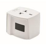 Adaptateur universel de voyage personnalisé Skross MUV USB A/C couleur blanc deuxième vue