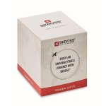 Adaptateur universel de voyage personnalisé Skross MUV USB A/C couleur blanc troisième vue