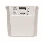 Adaptateur universel de voyage personnalisé Skross MUV USB A/C couleur blanc huitième vue
