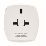 Adaptateur universel de voyage personnalisé Skross MUV USB A/C couleur blanc