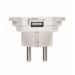 Adaptateur de voyage compact Skross World to Europe USB couleur blanc sixième vue